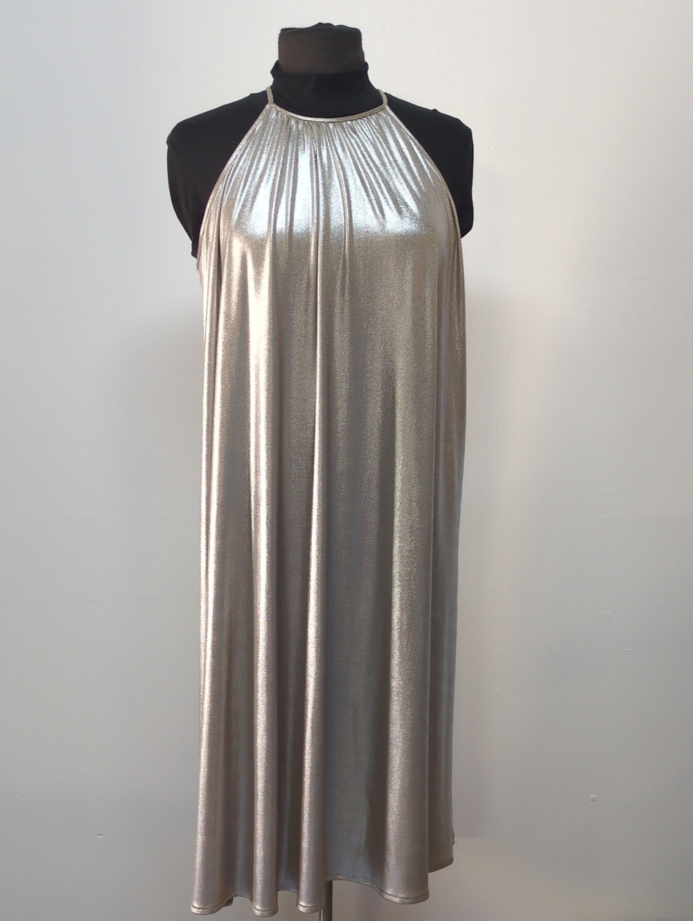 Zara Silver Midi Dress, Size M